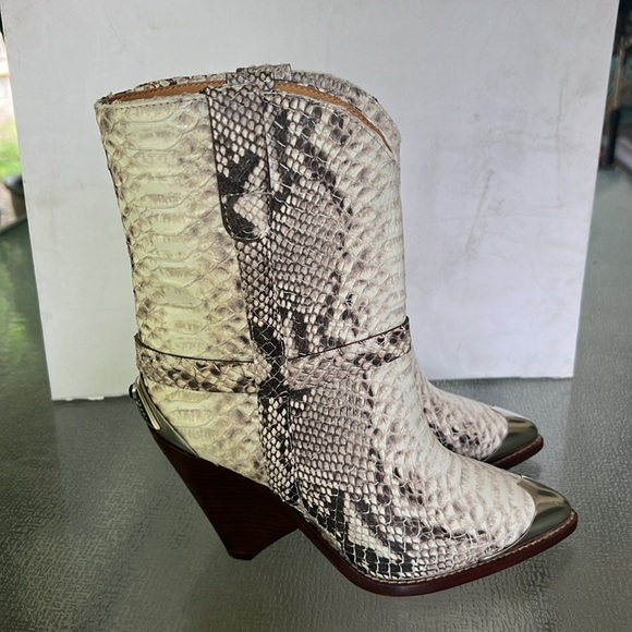 Isabel Marant Python Embossed Western Boots - Picture 12 of 14